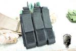 G TMC MOLLE Tri Open Top Mag Pouch for MP7 ( BK )